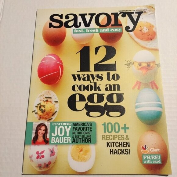Savory Magazine 12 Ways To Cook An Egg & Holiday Recipes Booklet - Picture 1 of 2